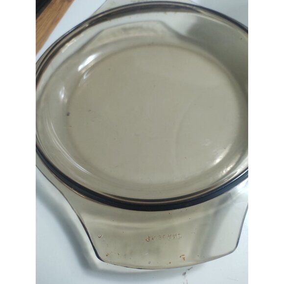 Vintage Pyrex England Brown Floral Vine Round  Casserole Dish with Lid - Picture 8 of 11